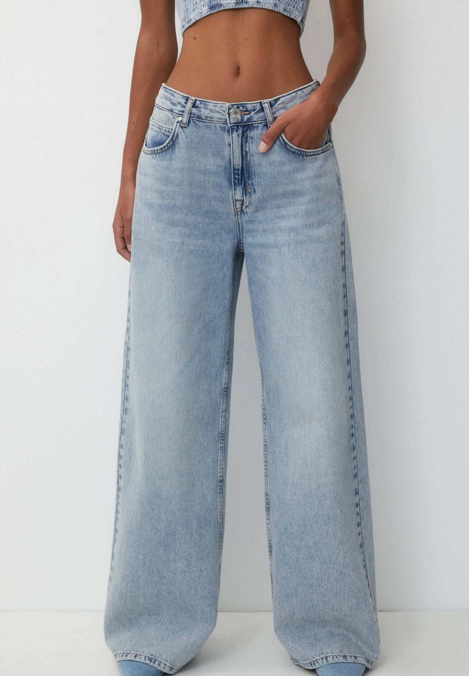 PULL & BEAR Jeans A ZampaBlue Denim Donna Jeans PUC21N0ME-K11 3 PULL & BEAR Jeans A ZampaBlue Denim Donna Jeans PUC21N0ME-K11