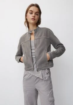 PULL & BEAR High NeckGiacca Di JeansDark Grey Donna Giacche E Blazer PUC21G0J0-C11
