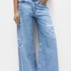 PULL & BEAR Mid-Waist Wide-Leg Jeans A ZampaBlue Donna Jeans PUC21N0LE-K11 -PULL - BEAR Negozio a38c4ec0385040b98076c14a22fc7663