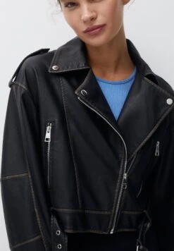 PULL & BEAR Biker Giacca In SimilpelleBlack Donna Giacche E Blazer PUC21G0IA-Q11 -PULL - BEAR Negozio a468d76a853b43c0ad694b7df62d26c9