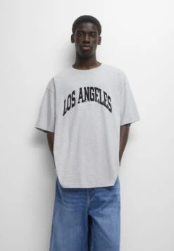 PULL & BEAR Los Angeles T-Shirt Con StampaLight Grey Uomo T-shirt E Polo PUC22O1P6-C11