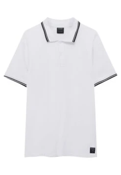 PULL & BEAR With Contrast Collar - Polo - White -PULL - BEAR Negozio a6cae8ca8018447a9c6c40ca150a0a0c