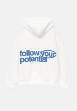 PULL & BEAR Follow Your Potential Felpa Con CappuccioWhite Donna Felpe PUC21J119-A11 -PULL - BEAR Negozio ab28fab0b4aa477589edbb66b21c8672