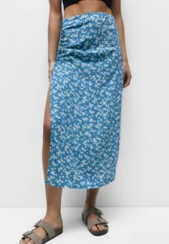 PULL & BEAR Floral - Gonna A Tubino - Blue