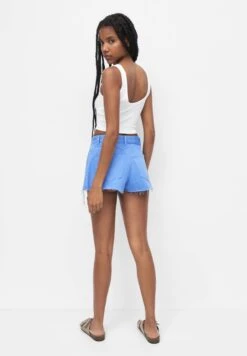 PULL & BEAR Darted- Shorts Di Jeans - Blue -PULL - BEAR Negozio abad7c819d05415cb649c4e47713d85e