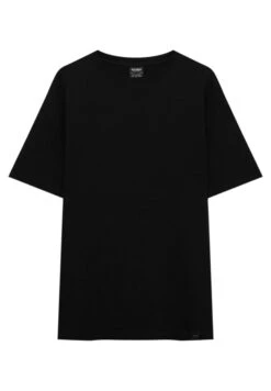 PULL & BEAR Ottoman T-Shirt BasicBlack Uomo T-shirt E Polo PUC22O1LL-Q11 -PULL - BEAR Negozio abf9cedcc1184fe5853de238f04f15b9