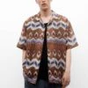 PULL & BEAR Print Short SleeveCamiciaBrown Uomo Camicie PUC22D0JO-O11 -PULL - BEAR Negozio ae4593d2a1504ddaa585448e62f1e943