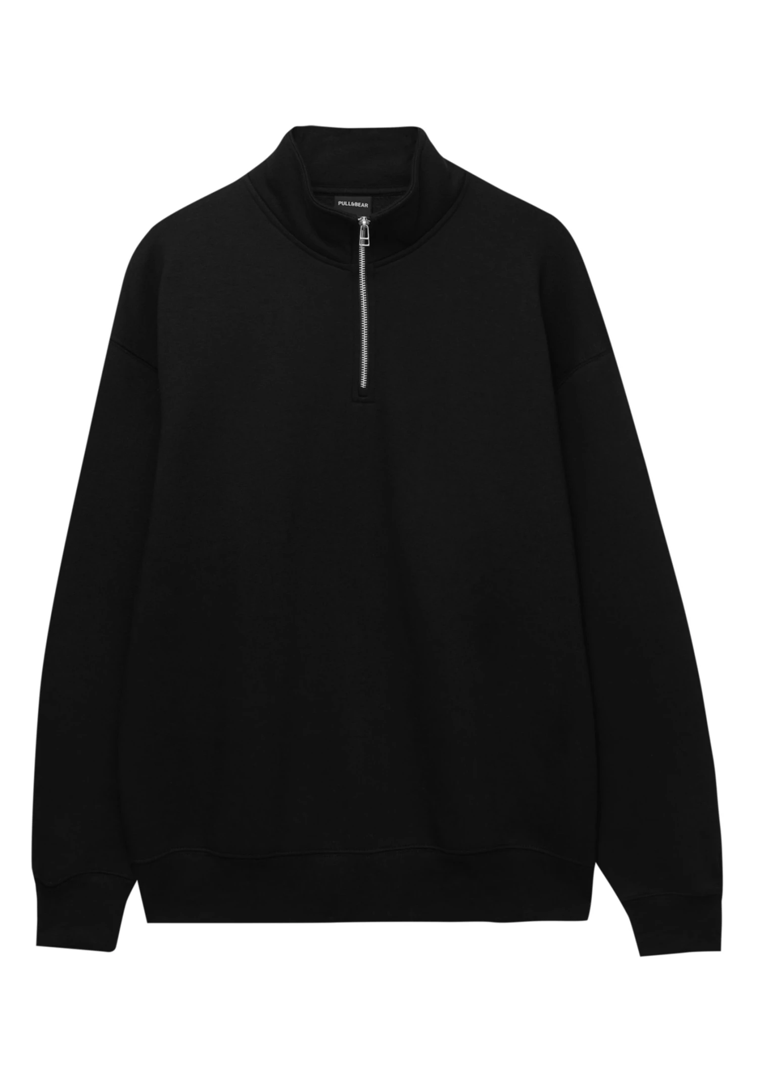 PULL & BEAR Basic Coloured Zip-Up NeckFelpaBlack Uomo Maglieria E Felpe PUC22S0QT-Q11 9 PULL & BEAR Basic Coloured Zip-Up NeckFelpaBlack Uomo Maglieria E Felpe PUC22S0QT-Q11 - immagine 7