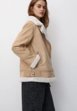 PULL & BEAR Double-Faced LongGiacca Da Mezza StagioneBeige Donna Giacche E Blazer PUC21U0GG-B11 -PULL - BEAR Negozio aeac5fd82425425383049b0f28c63483