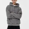PULL & BEAR NEW YORK GRAPHIC - Felpa Con Cappuccio - Grey