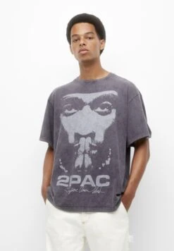 PULL & BEAR Tupac GraphicT-Shirt Con StampaLight Grey Uomo T-shirt E Polo PUC22O1OW-C11