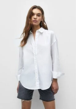 PULL & BEAR Basic-Popelin - Camicia - White