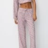 PULL & BEAR Loose-Fitting With PrintPantaloniWhite Donna Pantaloni PUC21A0UQ-A11