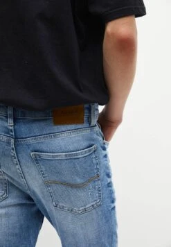 PULL & BEAR Ripped - Jeans Slim Fit - Light Blue Denim -PULL - BEAR Negozio b3921e89e34d48ba83b4c6e623cbbd39