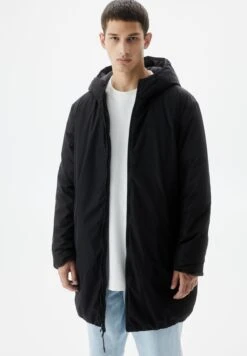 PULL & BEAR Reversible Puffer Cappotto InvernaleMottled Black Uomo Cappotti PUC22T0PP-Q11