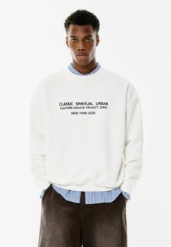 PULL & BEAR SLOGAN - Felpa - White