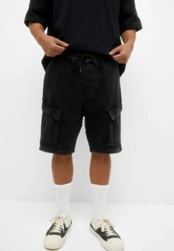 PULL & BEAR Cargo BermudaShorts Di JeansBlack Uomo Jeans PUC22F0CS-Q11