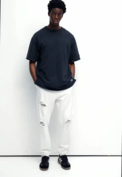 PULL & BEAR Ripped - Jeans Baggy - White -PULL - BEAR Negozio bafbc72708d44407a314e6de3b362817