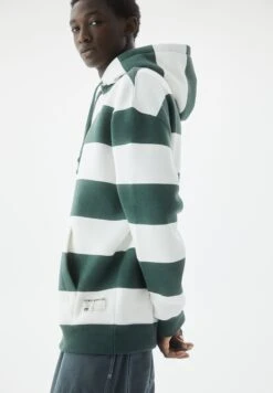 PULL & BEAR Striped - Felpa Con Cappuccio - Green -PULL - BEAR Negozio bcdf1aae988e463a84923eec5eef9719