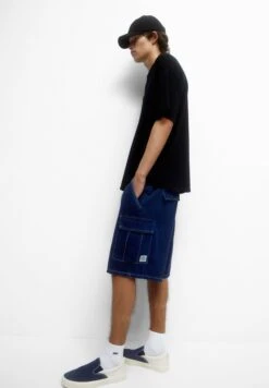 PULL & BEAR WaistbandShorts Di JeansDark Blue Uomo Jeans PUC22F0CC-K12 -PULL - BEAR Negozio bd1e53ad7323496bba5f4bf9c35518ad