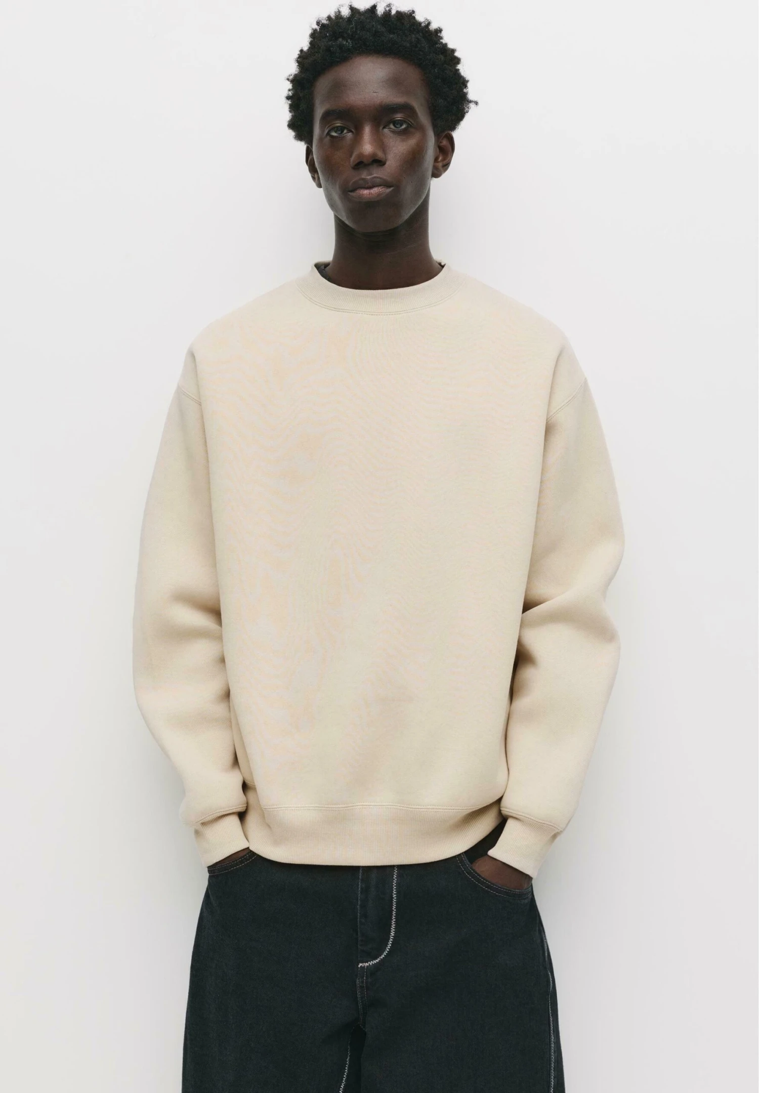 PULL & BEAR ROUND NECK - Felpa - Beige 3 PULL & BEAR ROUND NECK - Felpa - Beige