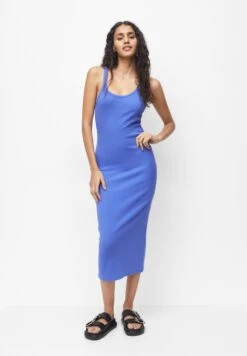 PULL & BEAR Basic Midi - Vestito Di Maglina - Blue