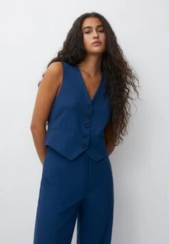 PULL & BEAR Buttoned SmanicatoDark Blue Donna Giacche E Blazer PUC23L001-K12