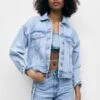 PULL & BEAR Giacca Di JeansStone Blue Denim Donna Giacche E Blazer PUC21G0H5-K11 -PULL - BEAR Negozio c0ce8b7176ae476387723a7f053821e9