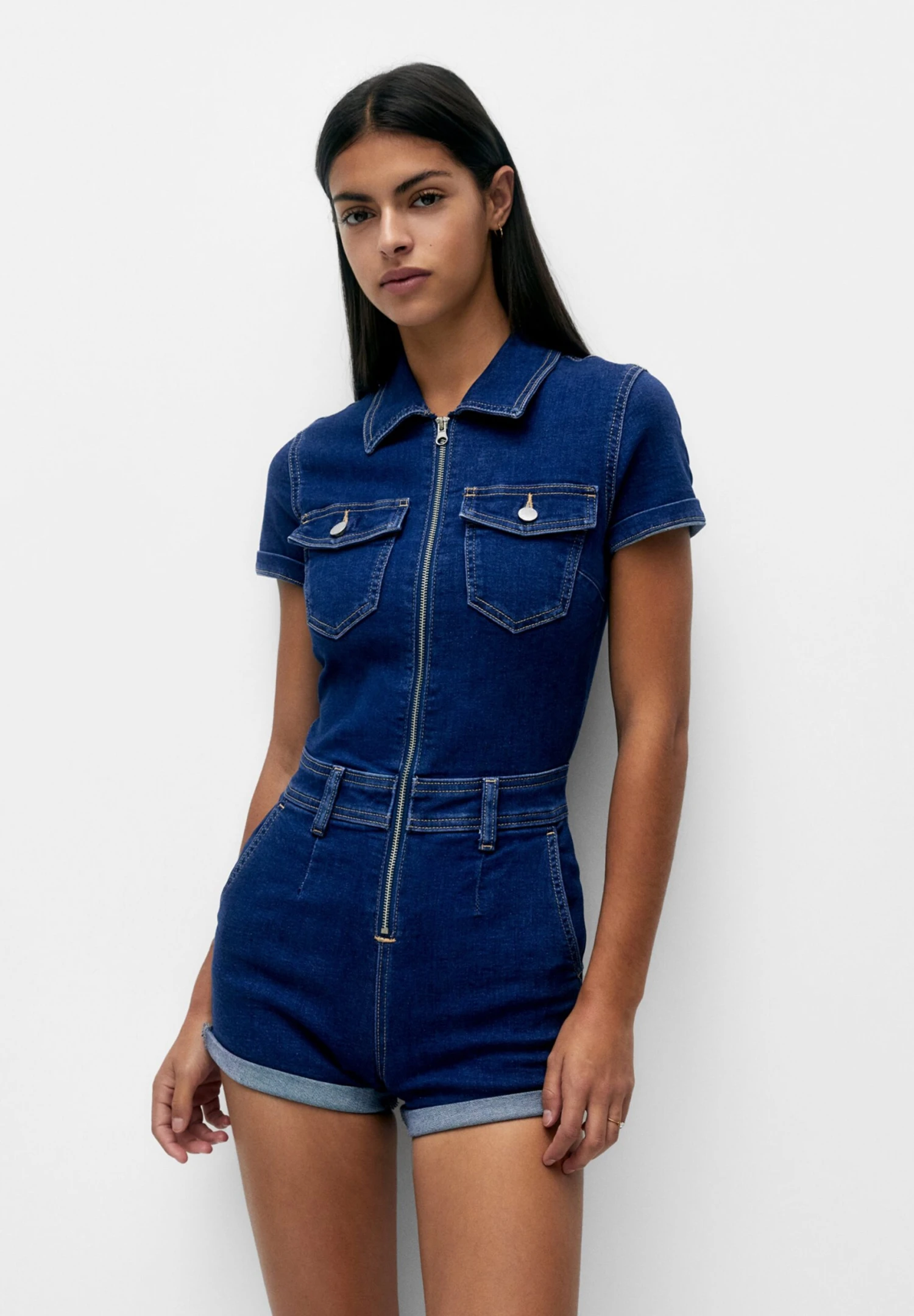 PULL & BEAR Tuta JumpsuitBlue Denim Donna Tute Jumpsuit PUC21T0AD-K11 3 PULL & BEAR Tuta JumpsuitBlue Denim Donna Tute Jumpsuit PUC21T0AD-K11