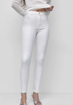 PULL & BEAR High-Waist - Jeans Skinny Fit - White