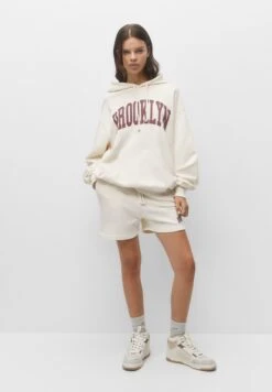 PULL & BEAR Brooklyn Jogger Bermuda- Pantaloni Sportivi - Beige -PULL - BEAR Negozio c31b15ba8cf0447c8e11cdc1e737b905