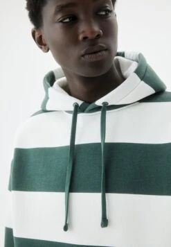 PULL & BEAR Striped - Felpa Con Cappuccio - Green -PULL - BEAR Negozio c494db415fc743a39182bf0fd74b75ca