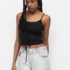 PULL & BEAR Basic StrappyTopBlack Donna T-shirt E Top PUC21D2EJ-Q11