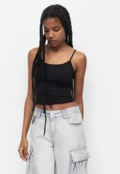 PULL & BEAR Basic StrappyTopBlack Donna T-shirt E Top PUC21D2EJ-Q11