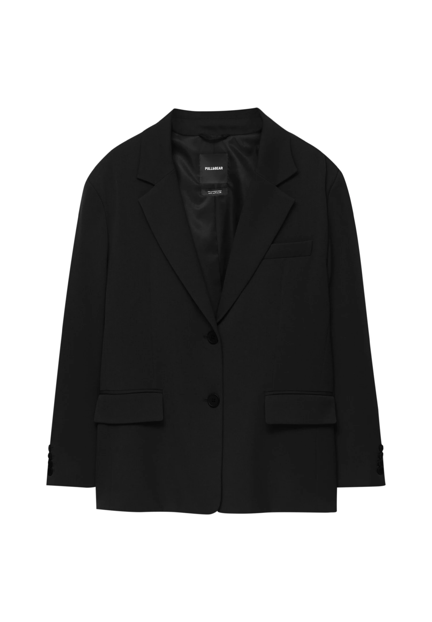 PULL & BEAR Basic Double-Breasted ButtonedBlazerBlack Donna Giacche E Blazer PUC21G0IH-Q11 9 PULL & BEAR Basic Double-Breasted ButtonedBlazerBlack Donna Giacche E Blazer PUC21G0IH-Q11 - immagine 7