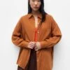PULL & BEAR Rustic Oversized CamiciaBrown Donna Camicie E Bluse PUC21E0YU-O12 -PULL - BEAR Negozio c7e7b625bc0d49c8b5fe256afe9e1388