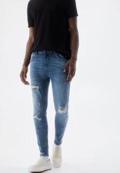 PULL & BEAR Jeans Skinny FitDark Blue Denim Uomo Jeans PUC22G0PT-K13