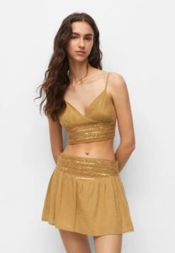 PULL & BEAR Rustic Beaded - Gonna A Campana - Mustard Yellow