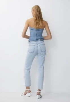 PULL & BEAR MomJeans Tapered FitStone Blue Denim Donna Jeans PUC21N0J6-K11 -PULL - BEAR Negozio cb52942b502c4239aaca2c0634f35b54