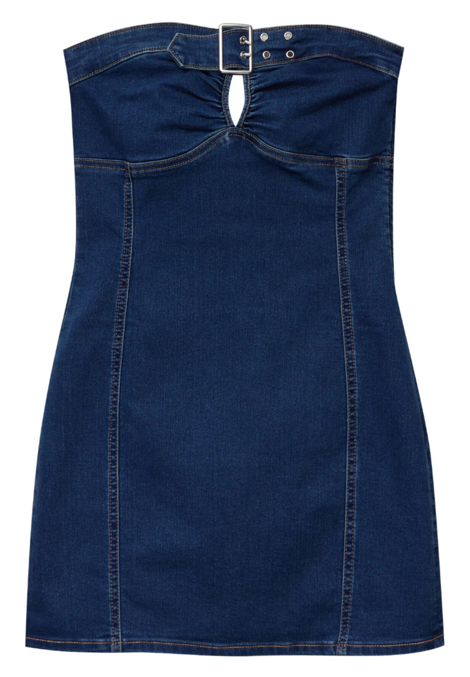 PULL & BEAR With BuckleVestito Di JeansBlue Donna Vestiti PUC21C13F-K11 7 PULL & BEAR With BuckleVestito Di JeansBlue Donna Vestiti PUC21C13F-K11 - immagine 5