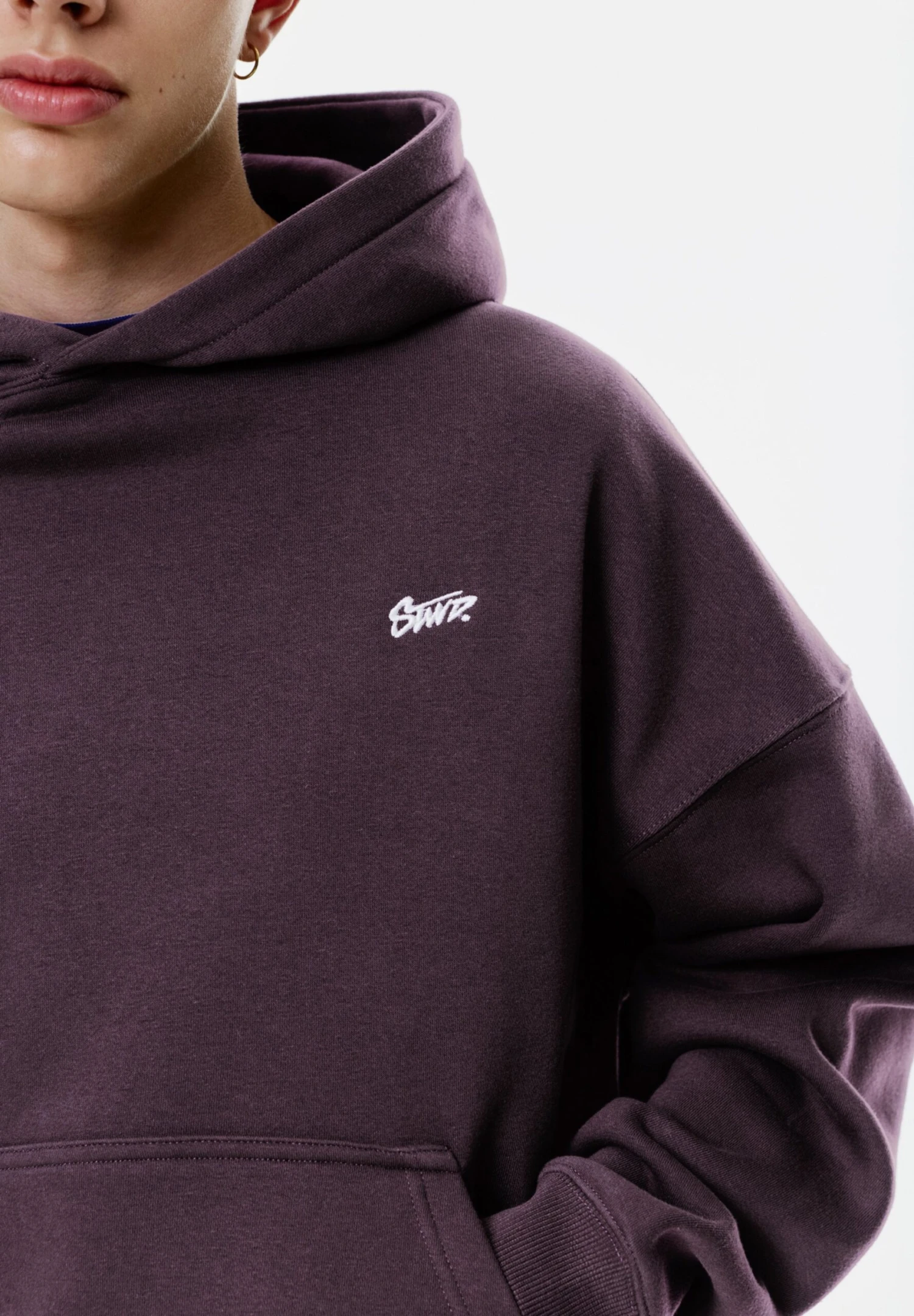 PULL & BEAR STWD EMBROIDERED LOGO - Felpa Con Cappuccio - Mauve 6 PULL & BEAR STWD EMBROIDERED LOGO - Felpa Con Cappuccio - Mauve - immagine 4
