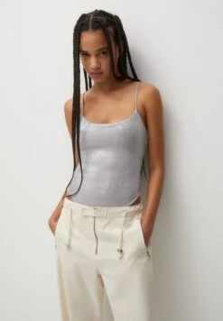 PULL & BEAR Spaghetti StrapBodySilver Coloured Donna Intimo PUC21E12O-D11