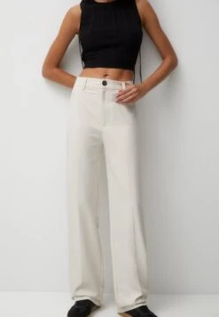 PULL & BEAR Formal Straight-Leg PantaloniWhite Donna Pantaloni PUC21A0SM-A11