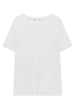 PULL & BEAR Basic Short Sleeve T-Shirt BasicWhite Donna T-shirt E Top PUC21D29K-A11 -PULL - BEAR Negozio d369d1740a814f718ed8f79ff4e8f986