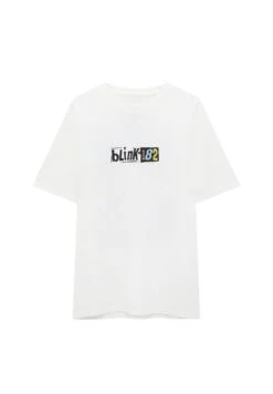 PULL & BEAR Blink 182 - T-Shirt Con Stampa - White -PULL - BEAR Negozio d3e6e9142fa9474bba7359d6e197ff31