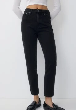 PULL & BEAR MomJeans Tapered FitBlack Donna Jeans PUC21N0J6-Q11