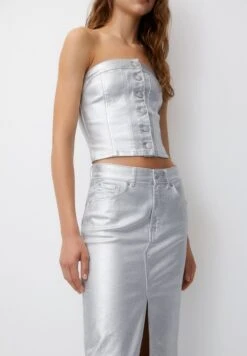 PULL & BEAR Gonna Di JeansSilver Coloured Donna Gonne PUC21B0KJ-D11 -PULL - BEAR Negozio d8218eabe5ce4497b49c34bb99d9e3b0