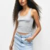 PULL & BEAR Basic TankTopGrey Donna T-shirt E Top PUC21D28H-C11 -PULL - BEAR Negozio d832a46ab07841448e821a86820cd7ff
