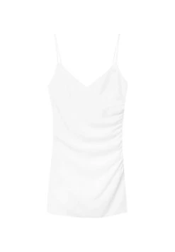 PULL & BEAR Short With Surplice NecklineTubinoWhite Donna Vestiti PUC21C14M-A11 -PULL - BEAR Negozio d96bea08c09a4b5a80b55f9b2c542381