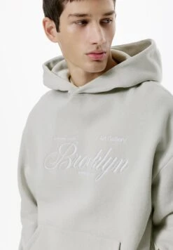 PULL & BEAR BROOKLYN - Felpa Con Cappuccio - Light Grey -PULL - BEAR Negozio da28e029ee2f4c8b92fb2d959a506975